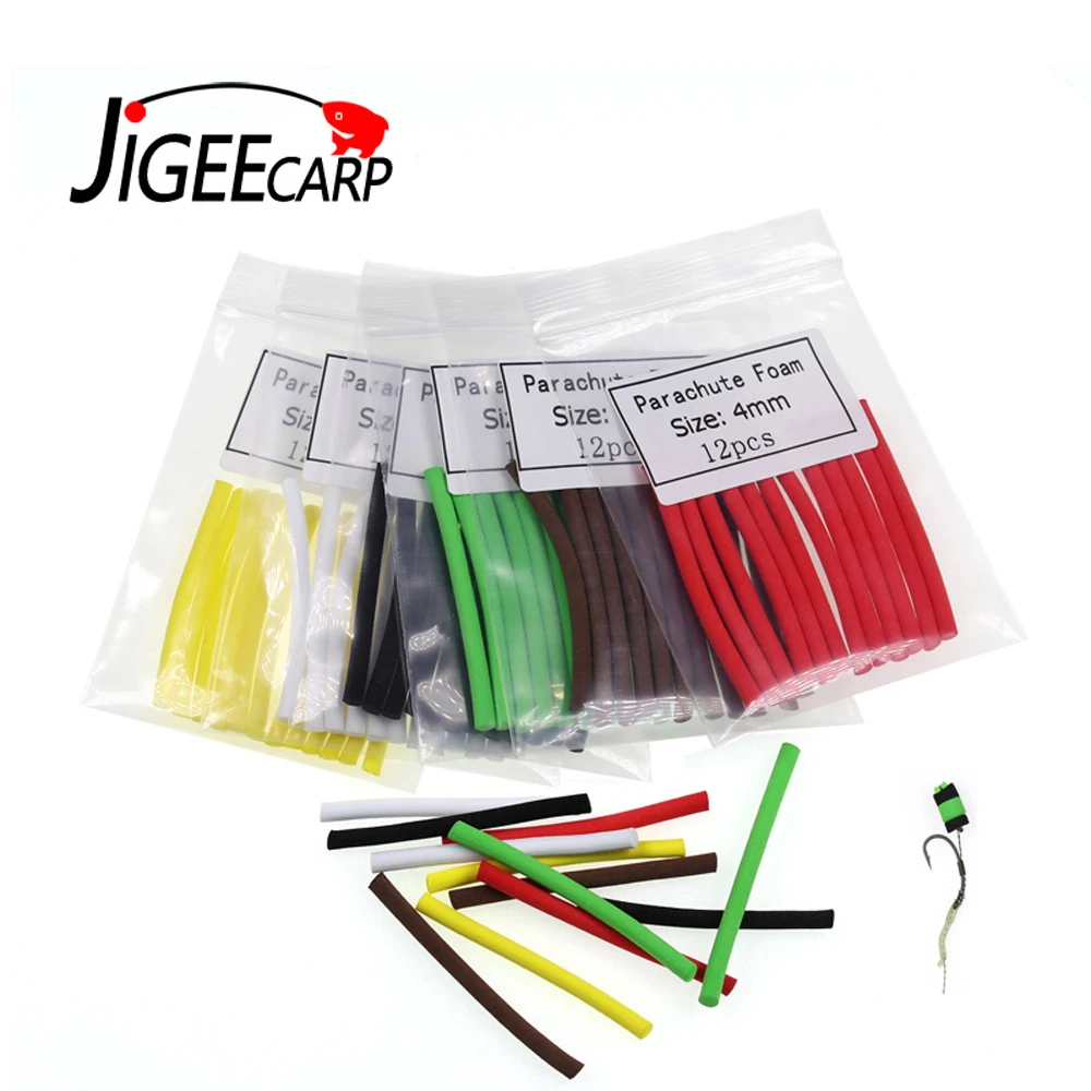 JIGEECARP 24szt Ultra-pływające piankowe patyczki do wędkarstwa karpiowego Pop Up Rig Foam Stick Foam Sleeve Zig Carp Fishing Gear