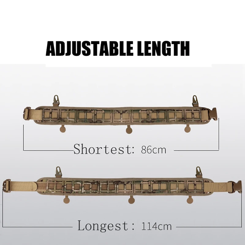 Tactical Waist Belt Water Resistant Adjustable Training Waistband Support For Molle System