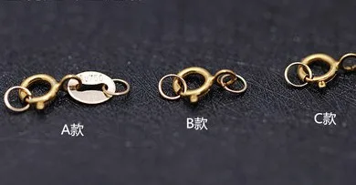 18k gold jewelry parts for necklaces  and bracelets yellow gold clasp rose gold hooks for jewelry