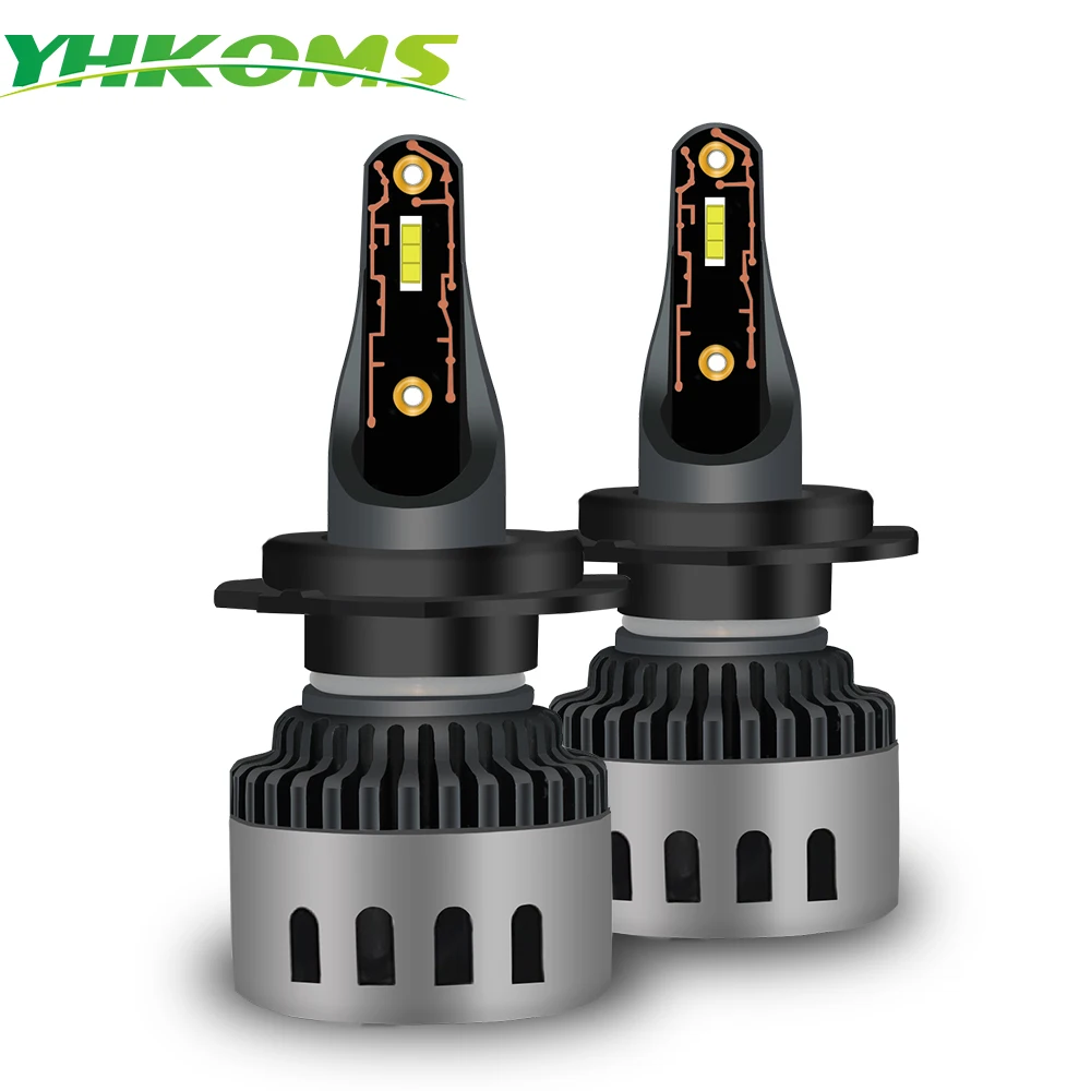 YHKOMS 20000LM H4 H7 LED Car Headlight H1 H8 H9 H11 9005 HB3 9006 HB4 9012 LED Bulb Mini Auto Headlamp Fog Light For Car 6000K