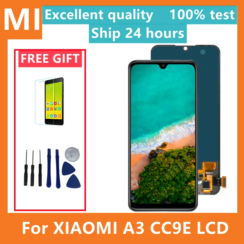 

Super AMOLED Display For Xiaomi Mi CC9E LCD Display Touch Screen Digitizer Assembly With Frame For Xiaomi Mi A3 MiA3 Lcd