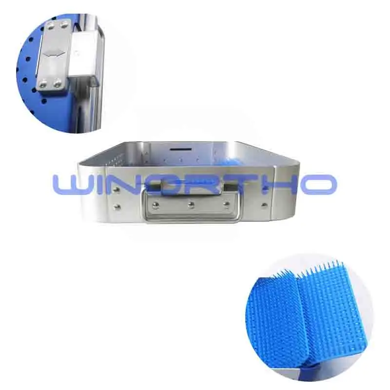 Orthopedic surgical instrument Aluminum alloy steam sterilization box porous high temperature autoclave tray tool