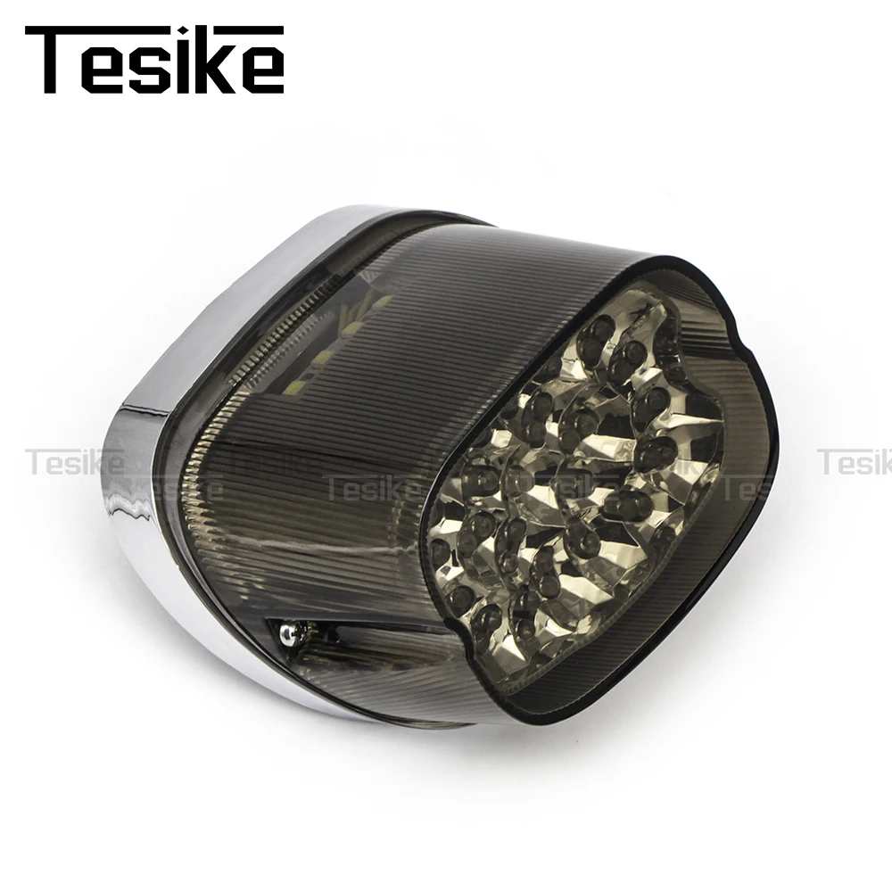 LED Rear Tail Light Brake Stop Lights For Harley XL 883 1200 Fat Boy Road King Street Glide Dyna Integrated brake turn lights