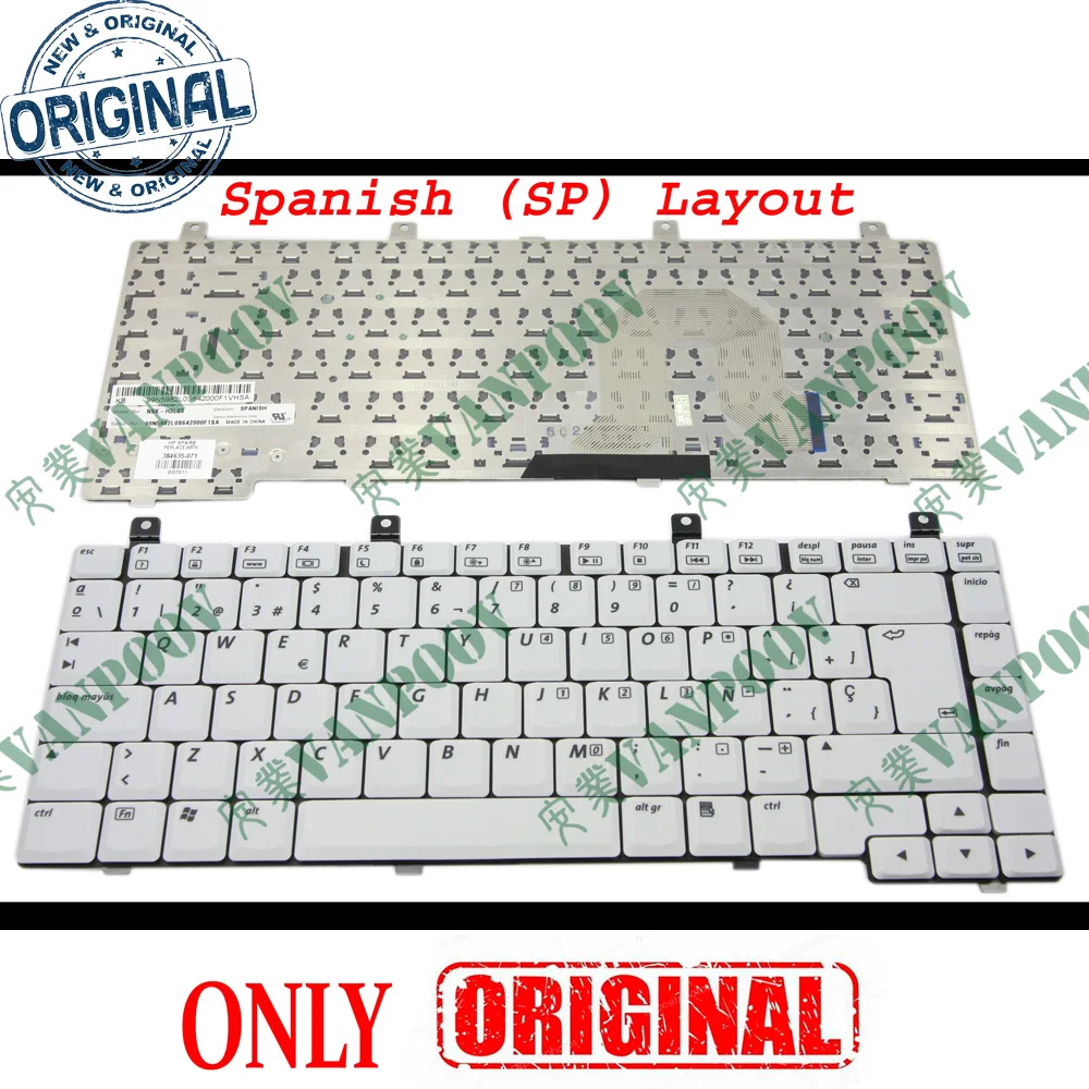 New Laptop Keyboard for HP Pavilion dv4000 Presario V4000 Grey white Teclado Spanish SP Version - NSK-H3L0S