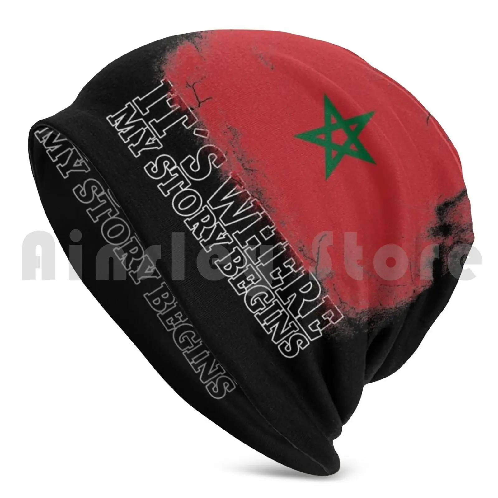 It′s Where My Story Begins Morocco Beanies Pullover Cap Comfortable Morocco Sport Music Morocco Morocco Art Love