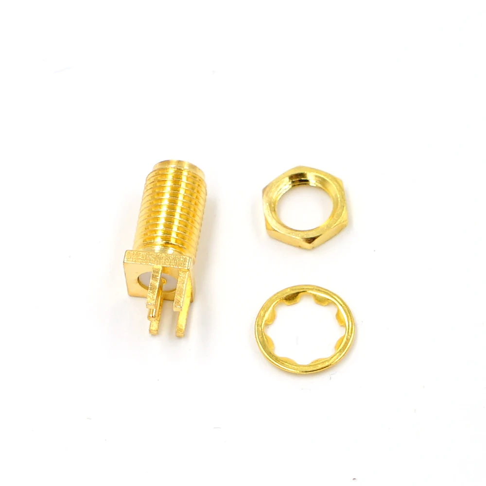 10pcs SMA Female for 1.6mm thick solder edge PCB Straight RF Connector Adapter