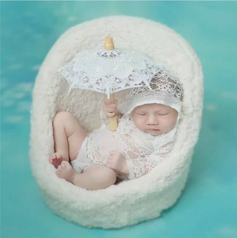 Newborn Photography Props Mini Lace Umbrella Baby Photography Shoot Studio Accessories