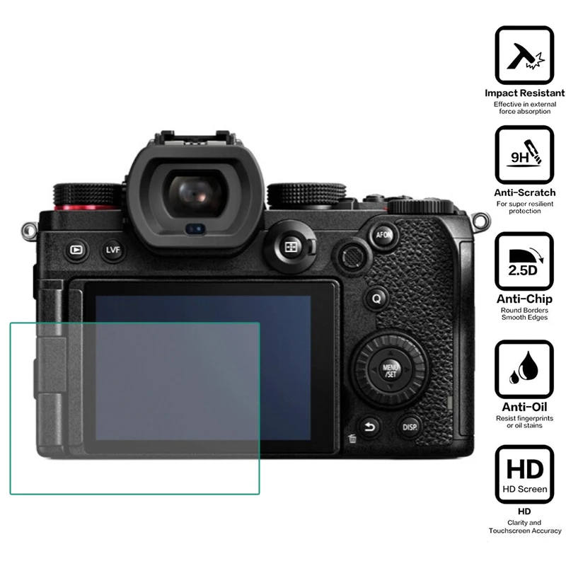 Tempered Glass Protector Cover for Panasonic Lumix S5 DC-S5 Mark II/IIX S5II S5M2 S5IIX Camera Screen Protective Film Protection