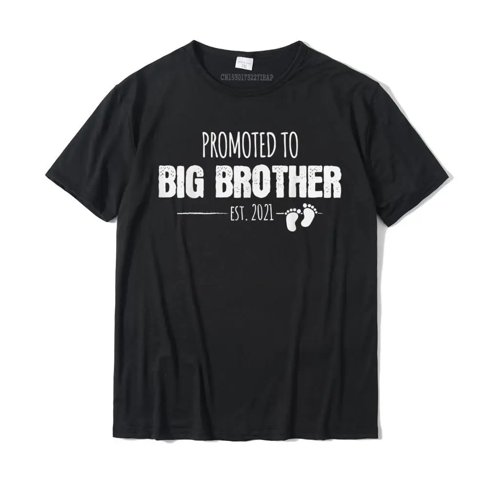 Promoted To Brother 2021 Est 2021 Going To Be Brother T-Shirt Retro Geek Top T-Shirts Cotton Tees For Men Simple Style