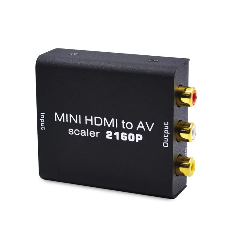 Adaptador HDMI a AV 4K, convertidor de vídeo HD a RCA AV/CVSB L/R, vídeo 480P, 720P, 1080P, 2160P, compatible con NTSC PAL HDMI2AV