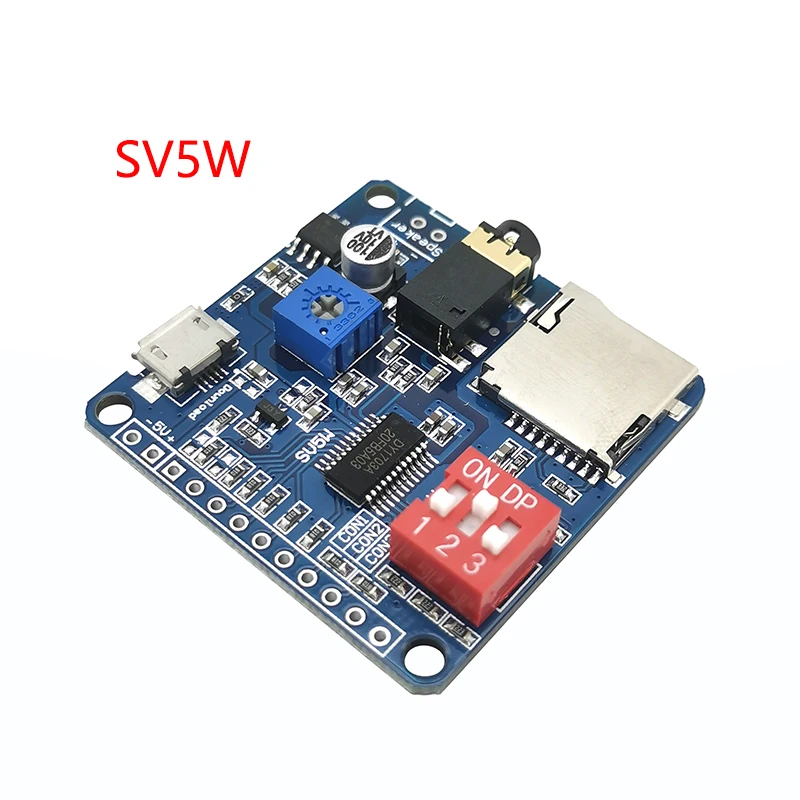 Voice Playback Module Board MP3 Music Player 5W MP3 Playback Serial Control SD/TF Card For Arduino DY-SV5W DY-SV8F