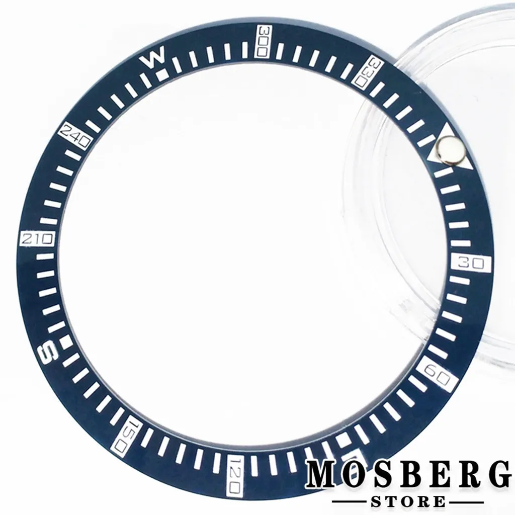 Navy Blue Diameter 38mm*30.6mm Ceramic Diver Watch Bezel Ring Watches Accessories Parts