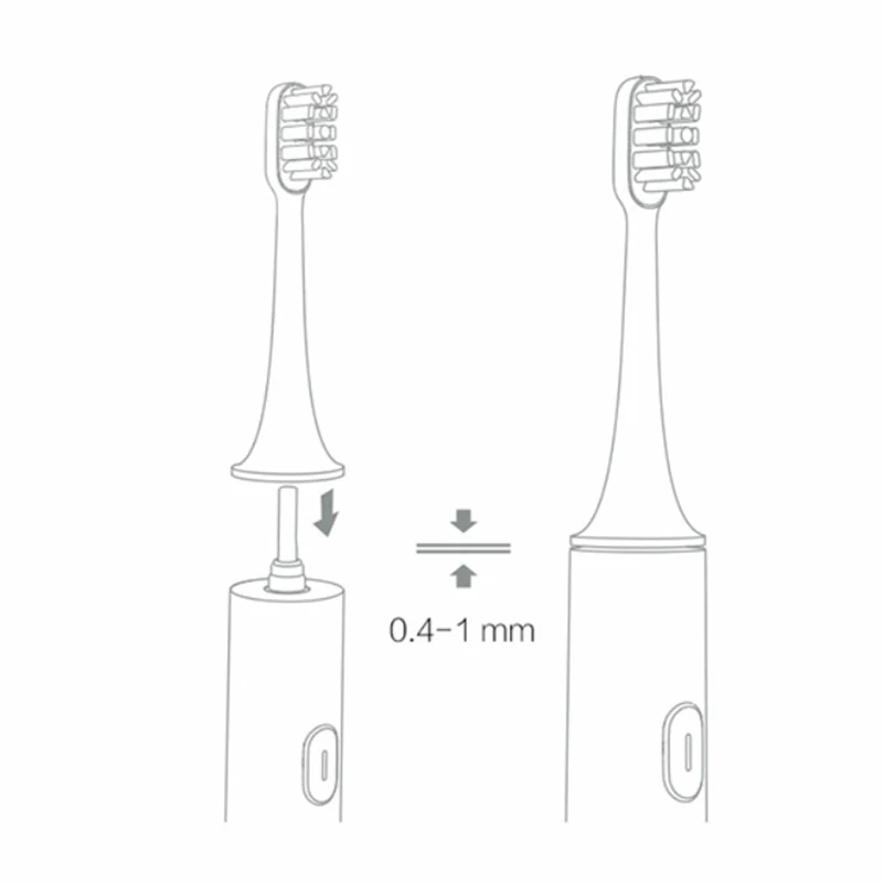 3-6pcs Sonic Electric Toothbrush for XIAOMI T100 Soft Vacuum Replacment Heads Clean Bristle Brush Nozzles Head with 50pcs Floss