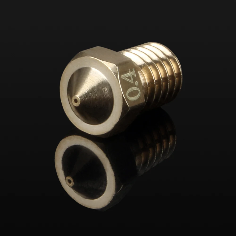 3DSWAY 4pcs/lot 3D Printer Parts e3d v5 v6 Hotend Brass Nozzle M6 Thread 0.2/0.3/0.4/0.5mm for 1.75mm filament Prusa Accessories