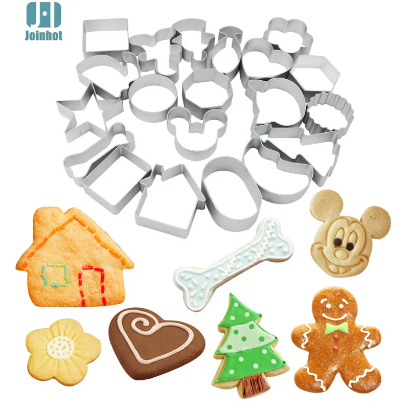 Dropshipping Cute Cartoon Apple Shape Cookie Frame Cake Aluminum Alloy Mold DIY Cooking Metal Cutter 44 Designs