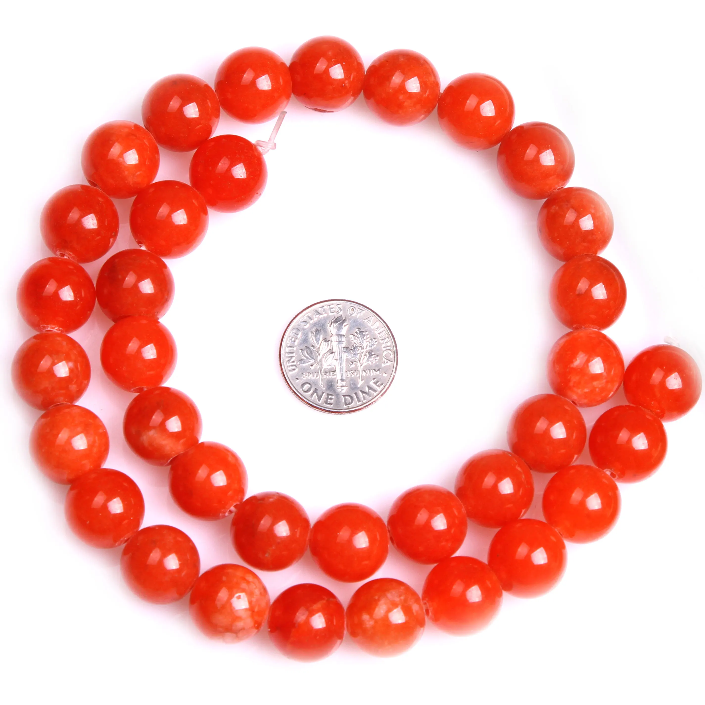 4 6 8 10 12mm Orange Jades Round Accessories Beads For Jewelry Making Strand 15 inch DIY Bracelet Beads For Women Gifts