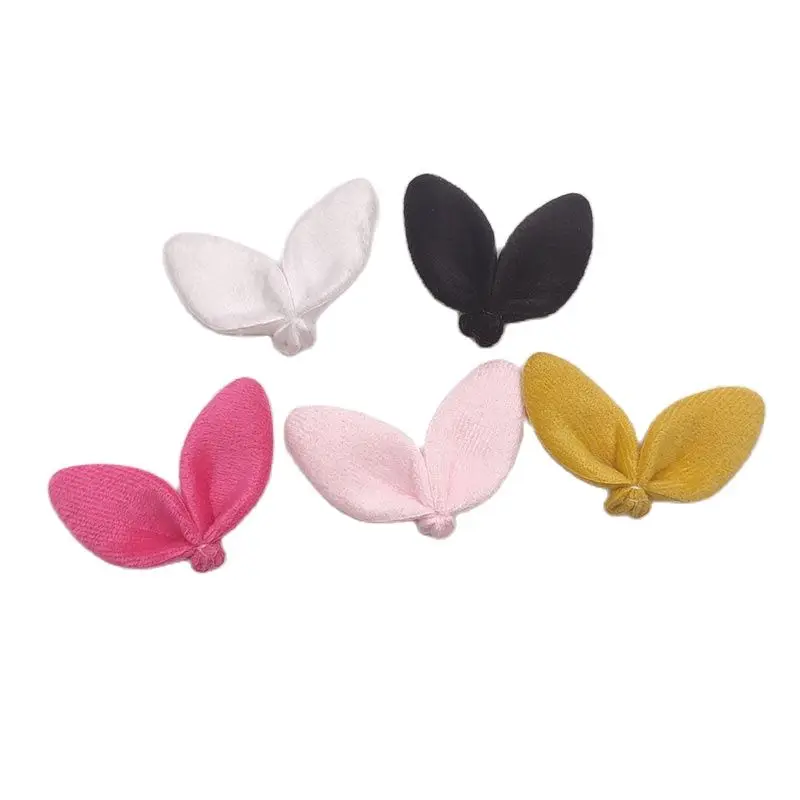 50Pcs 7*6CM Felt Rabbit Ear Applique For DIY Clothes Shoes Hat Headwear Clips Crafts Decor Patches