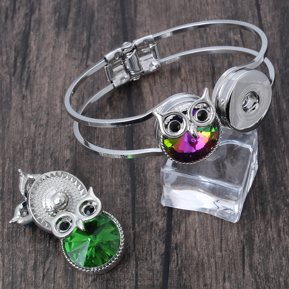 New Snap Jewelry Clay Crystal Snap Button Bracelet Handmade 10mm Beads Fit 18mm 20mm Snaps Button Bracelets For Women