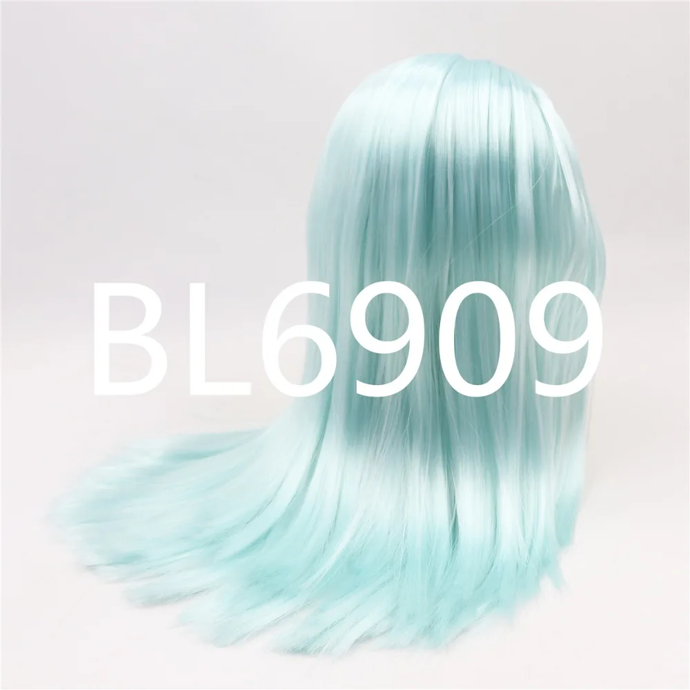 DBS Blyth Doll Icy Doll RBL Wig Only Rbl Scalp And Dome Straight Hair For DIY Custom Anime Blue Hair Purple Hair Black Hair