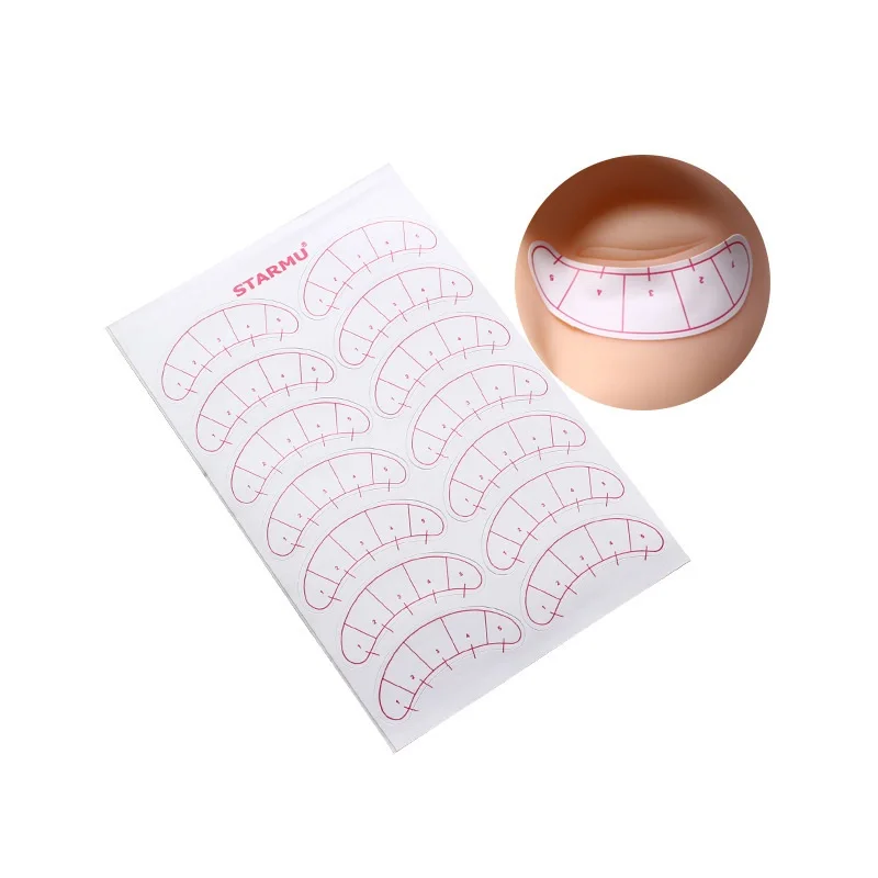 10 PCS/PACK Paper Patches 3D Eyelash Under Eye Pads Lash Eyelash Extension Practice Eye Tips Sticker