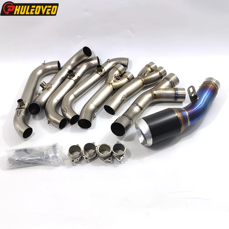 Titanium Alloy for BMW S1000RR 10-23 Motorcycle Exhaust Full System Set with Muffler Header Tube Front Pipe for S1000RR Exhaust