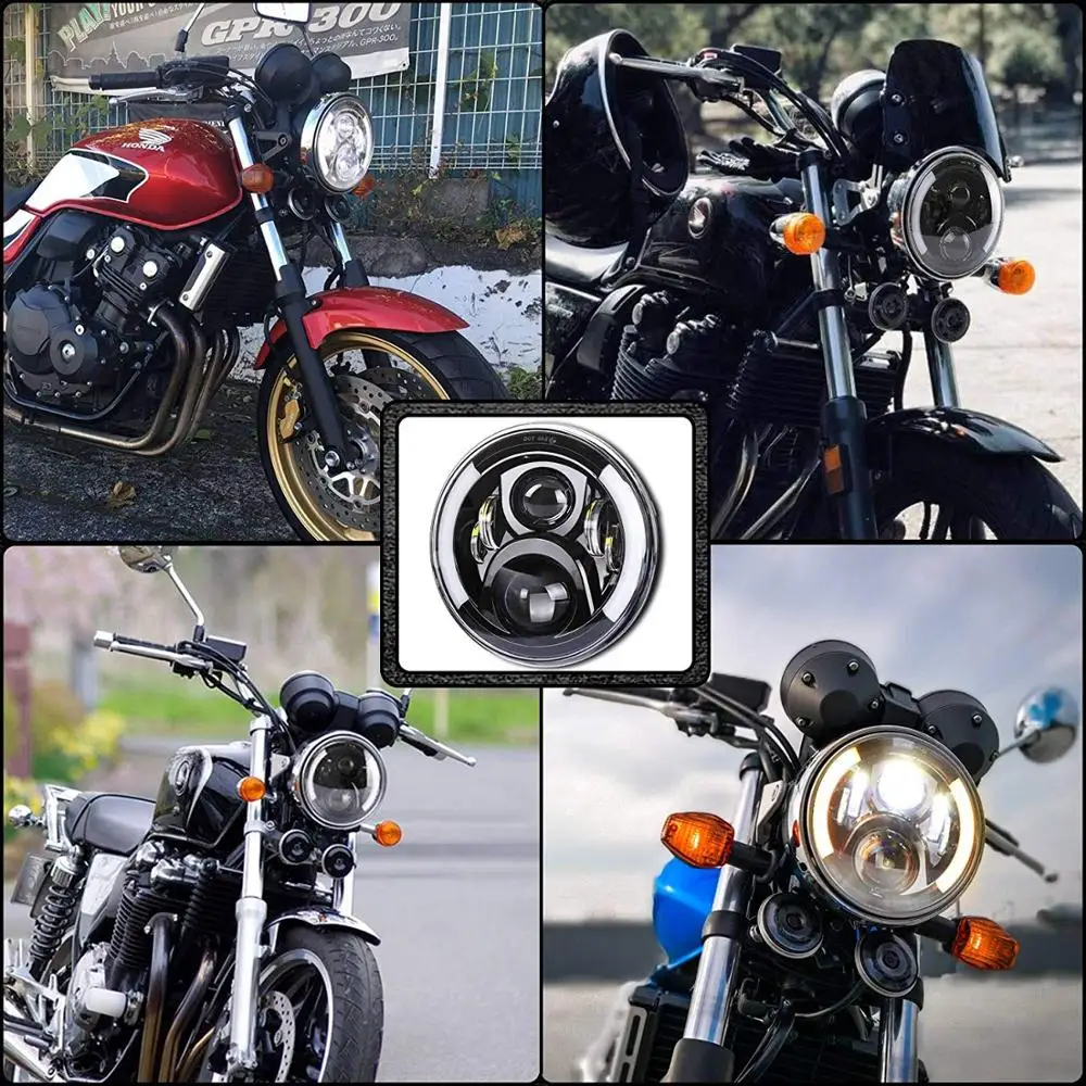 7 Inch Headlight For Honda Bike High/Low Switching CB400SF Led Headlights With Blinker And DRL Function VTR250 CB1100 CB750