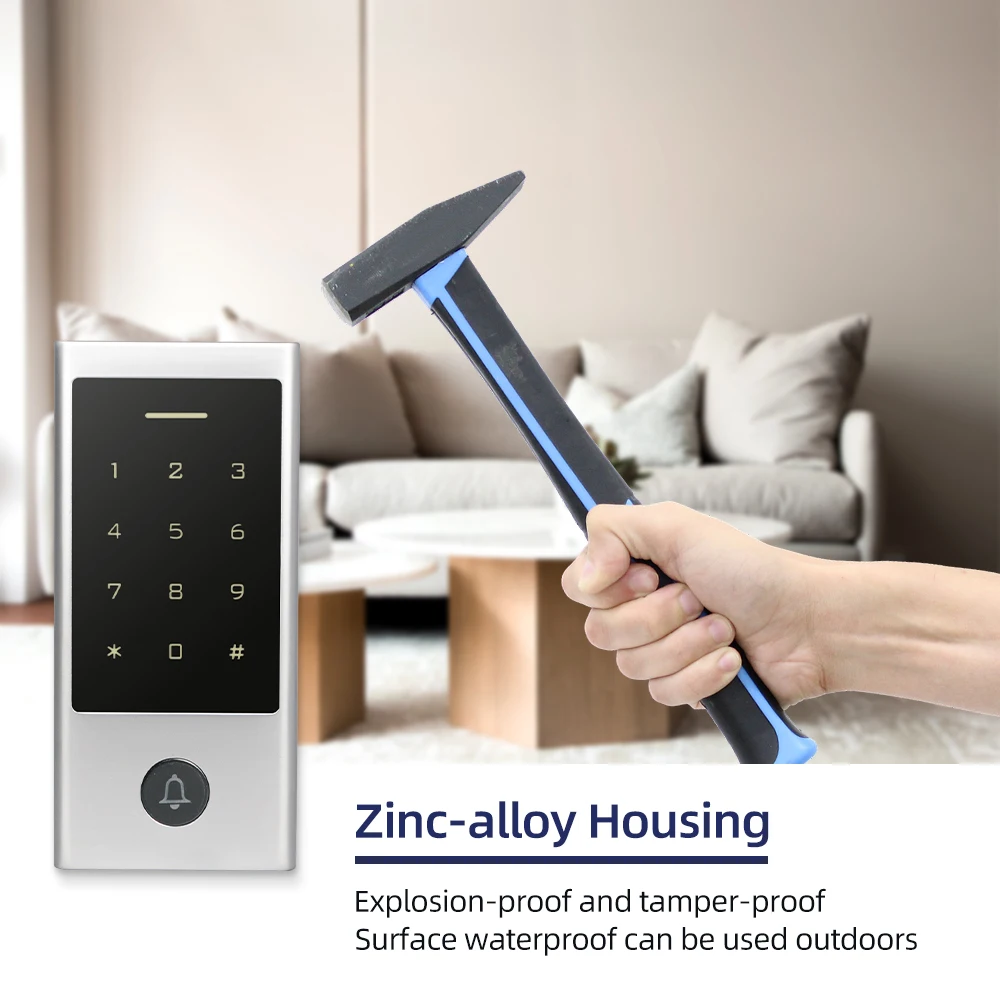 Joytimer Tuya fingerprint access control standalone smart access control system  IP66 Waterproof WG 26 Output DC12V Door Lock