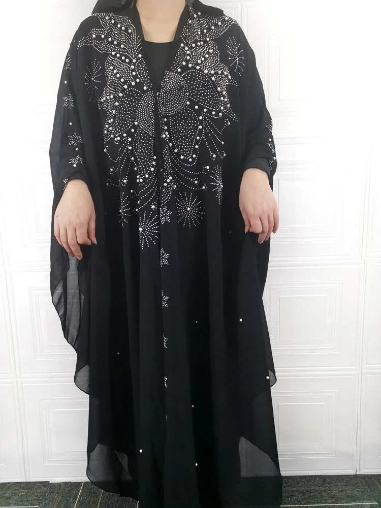 Bata africana para mujer, vestido largo Boubou, verde, negro, musulmán, Abayas para mujer, Dubai, Turquía, DR-2021, 326