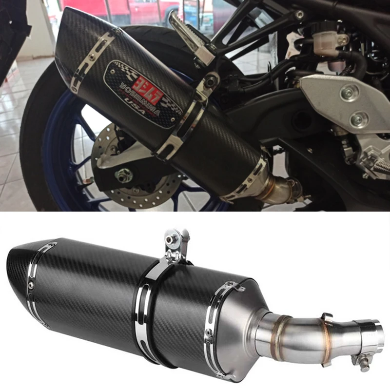 

Motorcycle Exhaust Muffler System Yoshimura Carbon fiber slip on Escape moto Modified Link Pipe For Yamaha YZF R25 R3 MT03 MT-03