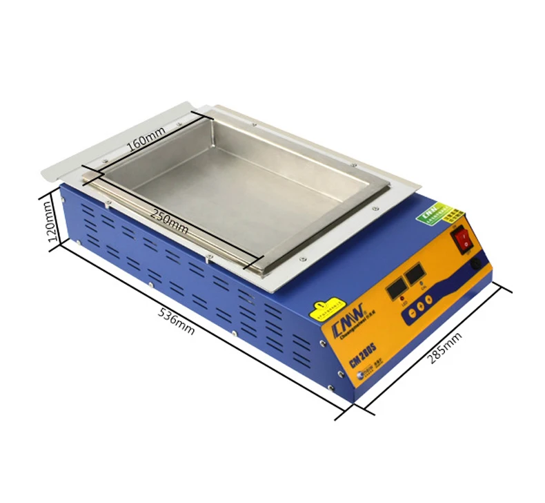 CM-250S الرصاص خالية مزدوجة الرقمية اللحيم وعاء لحام لحام Desoldering ل حمام 250*160*45 مللي متر 1800W