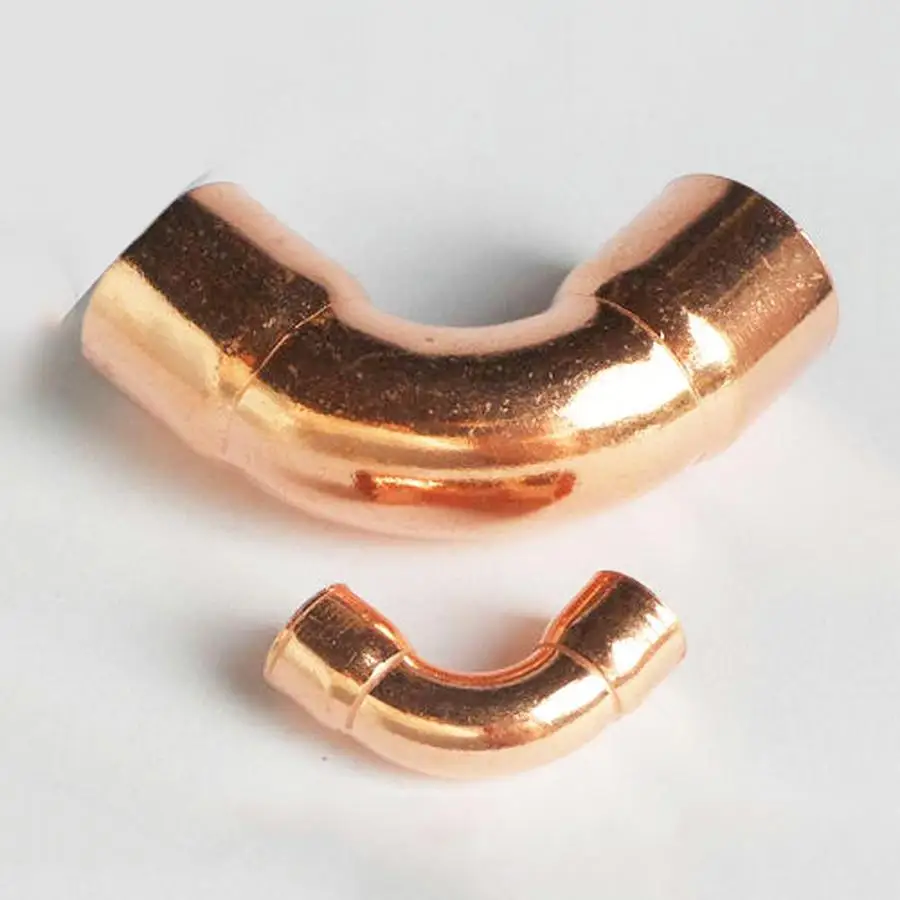 

25.4mm 1" Inner Dia Copper 90 Elbow Long Radius Scoket Weld End Feed Coupler Plumbing Fitting Water Gas Oil