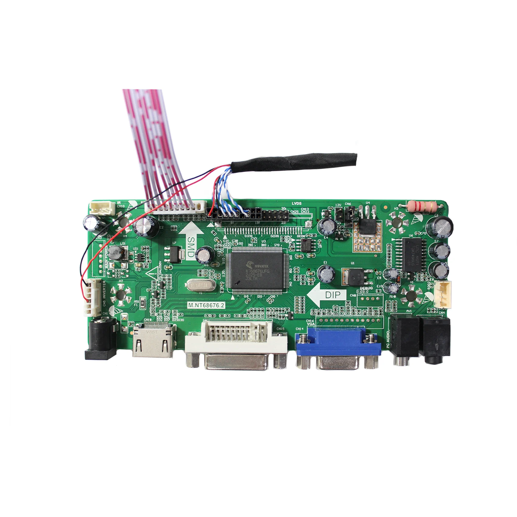 Layar LCD 7 "CLAA070MA0ACW 800 × 600 Layar 60 Pin dengan HD-MI DVI VGA AUDIO LCD Papan Pengontrol