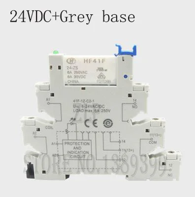 Ultra Tipis Modul HF41F-024-ZS 41F-1Z-C2-1 24V PLC-RSC 12VDC 5VDC Baru Asli