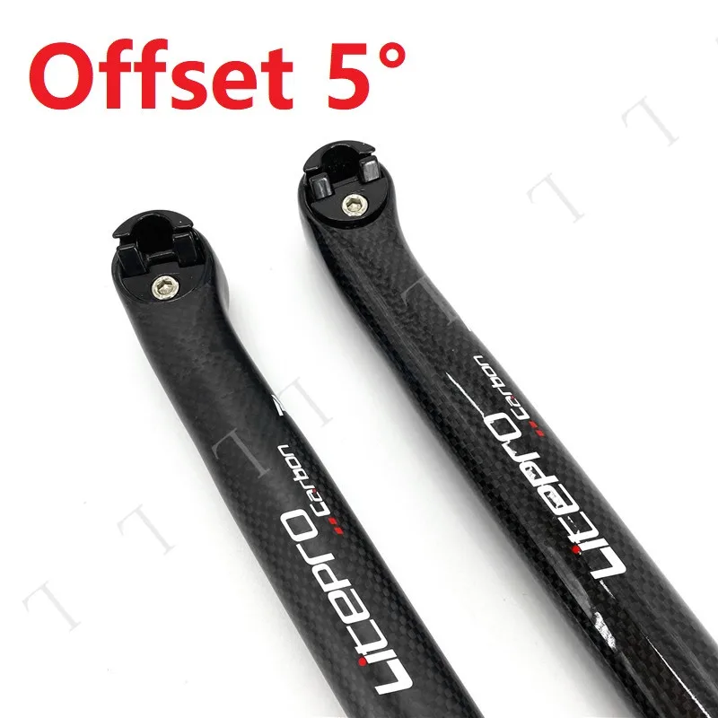 Litepro Sợi Carbon Seatpost 33.9Mm 580Mm Bù Đắp 5-25 ° BYA412 Xe Đạp Gấp Ghế Bài Siêu Nhẹ Yên Xe bài