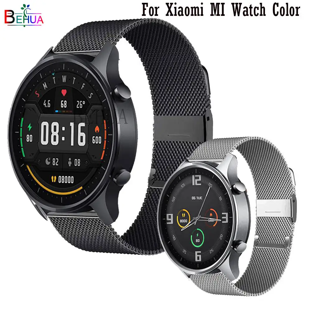 NEW Milanese steel Watchstrap For Xiaomi MI Watch Color Watchband 22mm 20mm Wristband For Amazfit GTR 2e /  GTS 2e Bracelet Belt