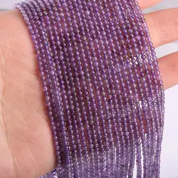 Groothandel Natuursteen Kralen Amethist Kralen Voor Sieraden Maken Beadwork Diy Ketting Armband Accessoires 2Mm 3Mm