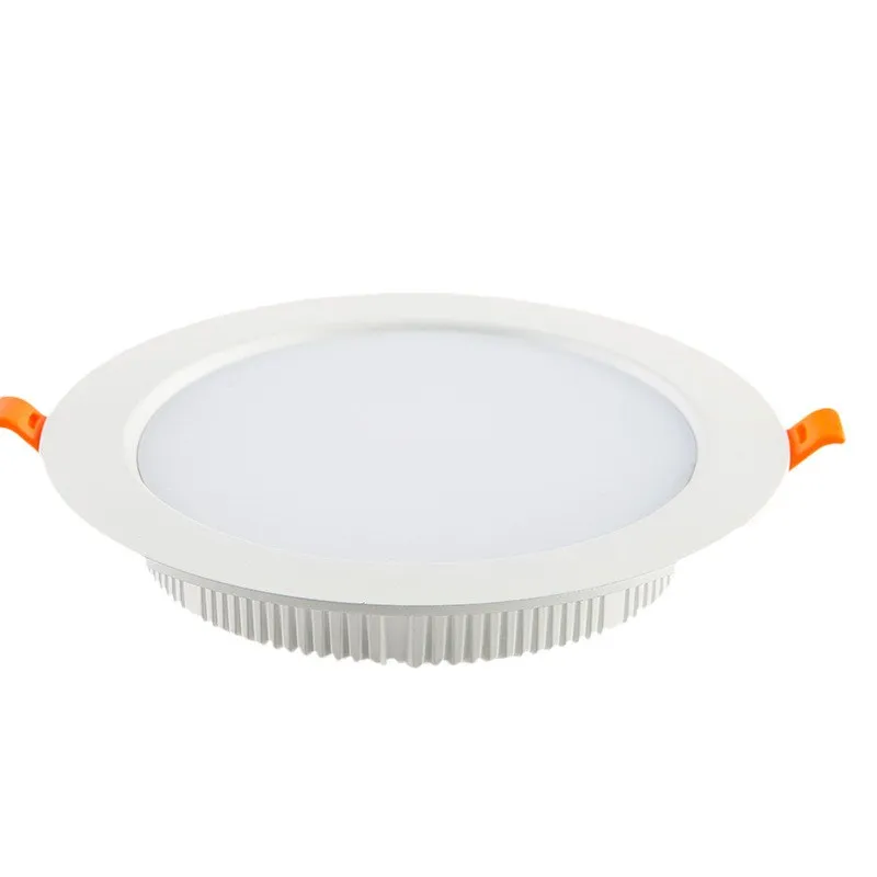 Ultra jasny okrągły downlight LED 3W 5W 7W 9W 12W 15W 18W 24W 30W Aluminium AC110V 220V LED Down Light Sufitowe wpuszczane światło punktowe