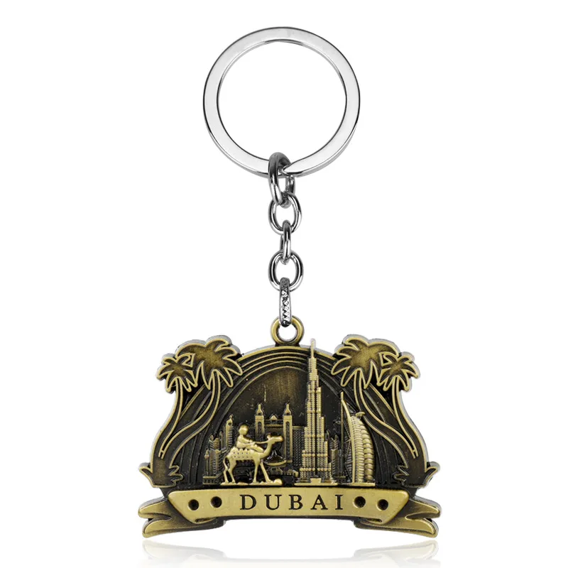 2018 Dubai tourism camel architecture Metal Keychain Keyring Cosplay Costume Accessory Pendants Collection Cool Gift