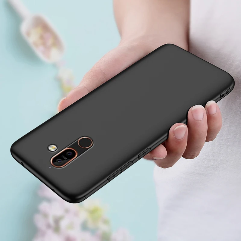 Black Soft Silicone Capa for Nokia 7 Plus TA-1055 Case 6.0 Inch Soft TPU Good Quality Coque For Nokia 7 Plus 4GB 64GB Cover