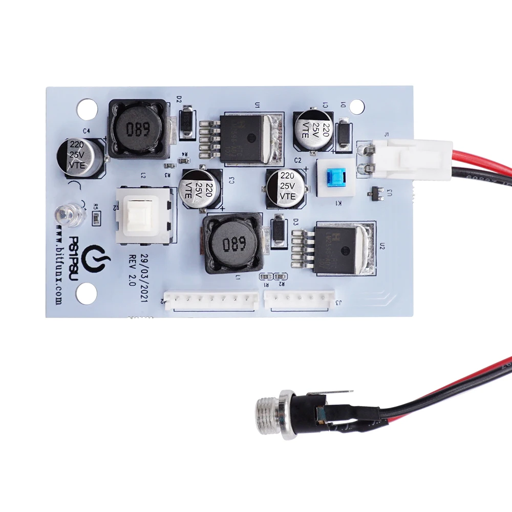 Bitfunx คอนโซลวิดีโอเกมย้อนยุค, อุปกรณ์ทดแทนแหล่งจ่ายไฟสำหรับ V2.0 PS1PSU 12V สำหรับ PS1คอนโซลที่มีไขมัน