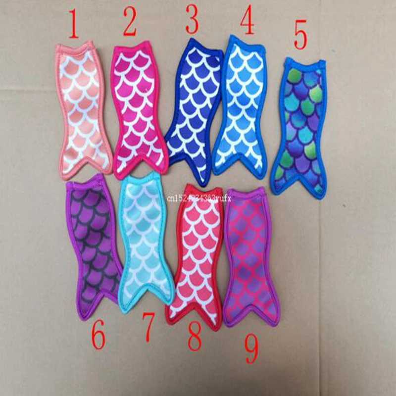 150 pcs Popsicle Holders Bags Reusable Mermaid Tail Popsicle Bags Freezing Insulation Ice Pop Sleeves with Stitched Edges