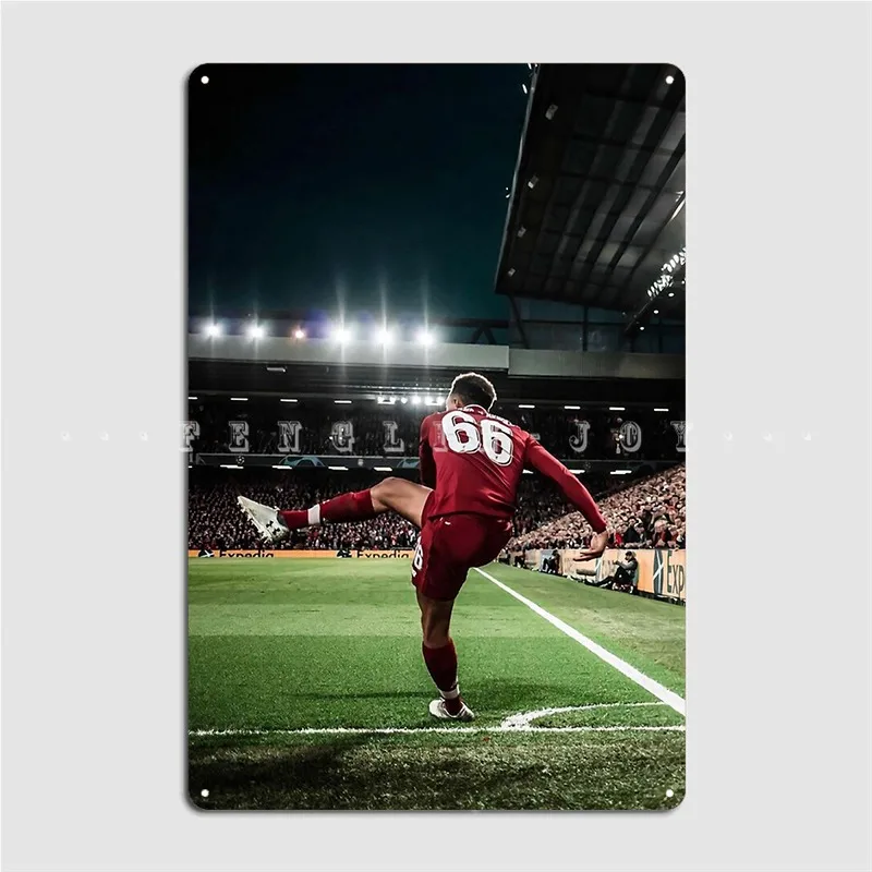 Best Trent Football Player Arnold Corner Kick Metal Plaque Poster Kitchen Wall Mural Garage Decoration Tin Sign Posters