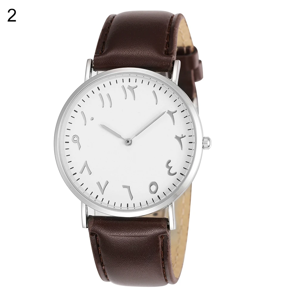 Zegarek – montre analogique à cadran rond pour hommes et femmes, bracelet en Faux cuir à Quartz, nouvelle mode Sport inoxydable