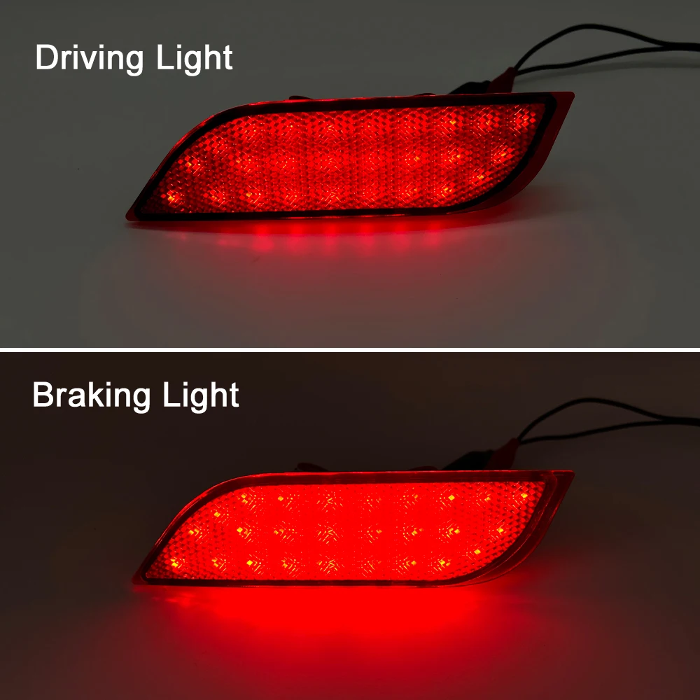 2-in-1 LED Rear Bumper Reflector Running Warning Light Brake Stop Light For Subaru Impreza WRX STI XV Exiga Levorg Legacy images - 6