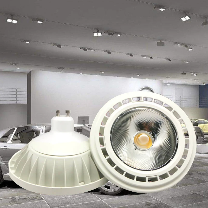 High Quality Super Bright AR111 15W COB LED Downlight AC DC 12V QR111 G53 GU10 LED Bulb light Dimmable led lamp lighting