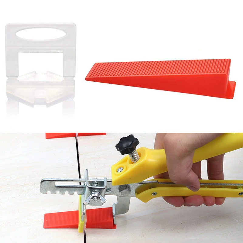 Tile Leveling System Leveling Spacers Clips Reusable Wedges For Leveling Porcelain Ceramic Marble Tiles Tools Construction Tool