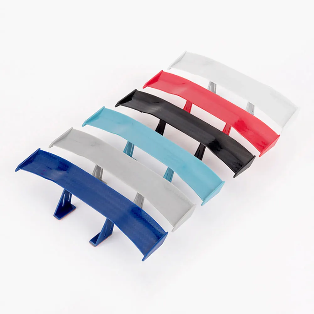 Carbon Look Car Rear Spoiler Mini Wings Small Model Decoration ABS Auto Accessories Black Blue Red White Grey GT Style Winglet