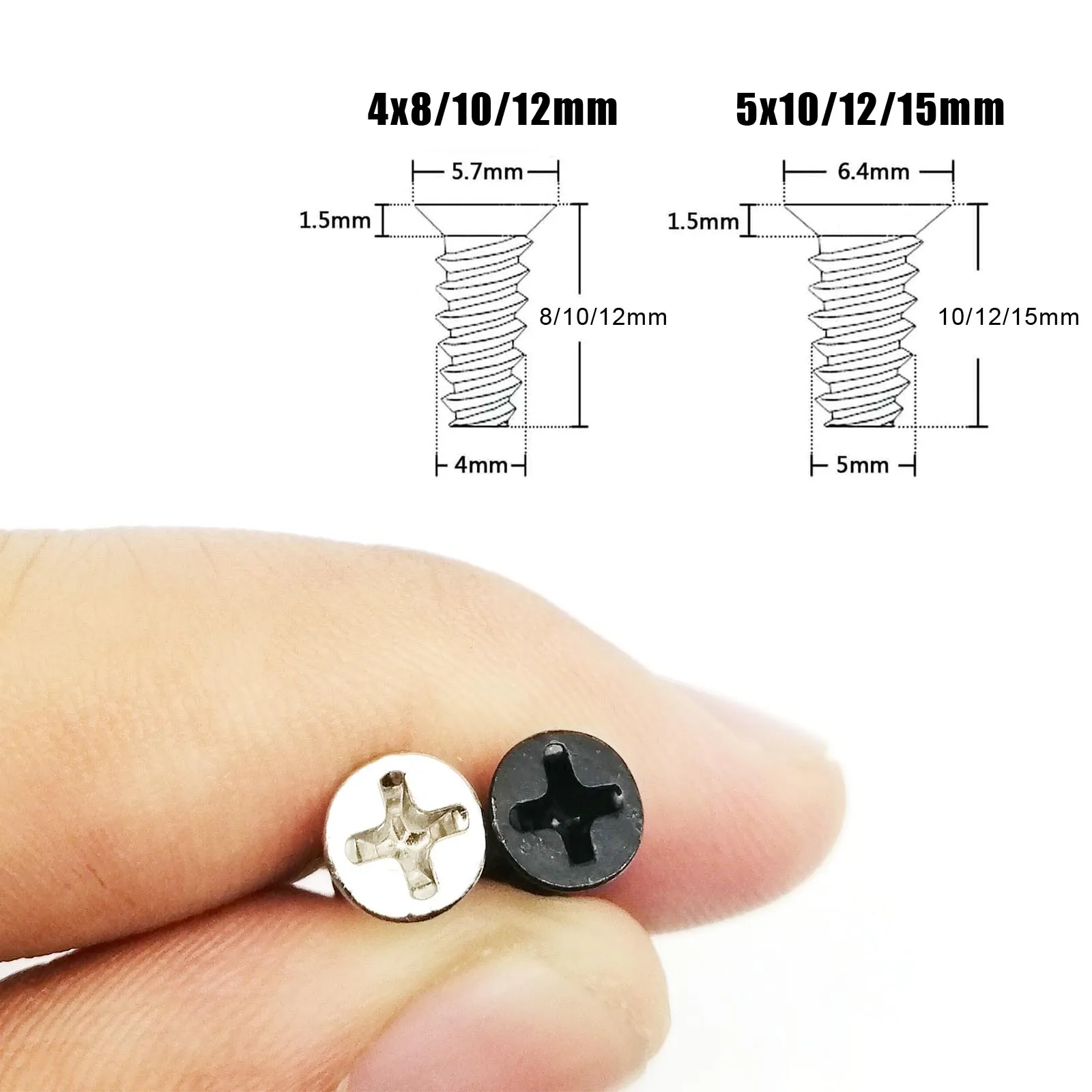 25 stücke KB4 * 8/10/12mm KB5 * 10/12/15mm DIY Computer PC Fall Kühler lüfter Wärmeableitung Phillips Kopf Montieren Fix Reparatur Schraube – Detail 2