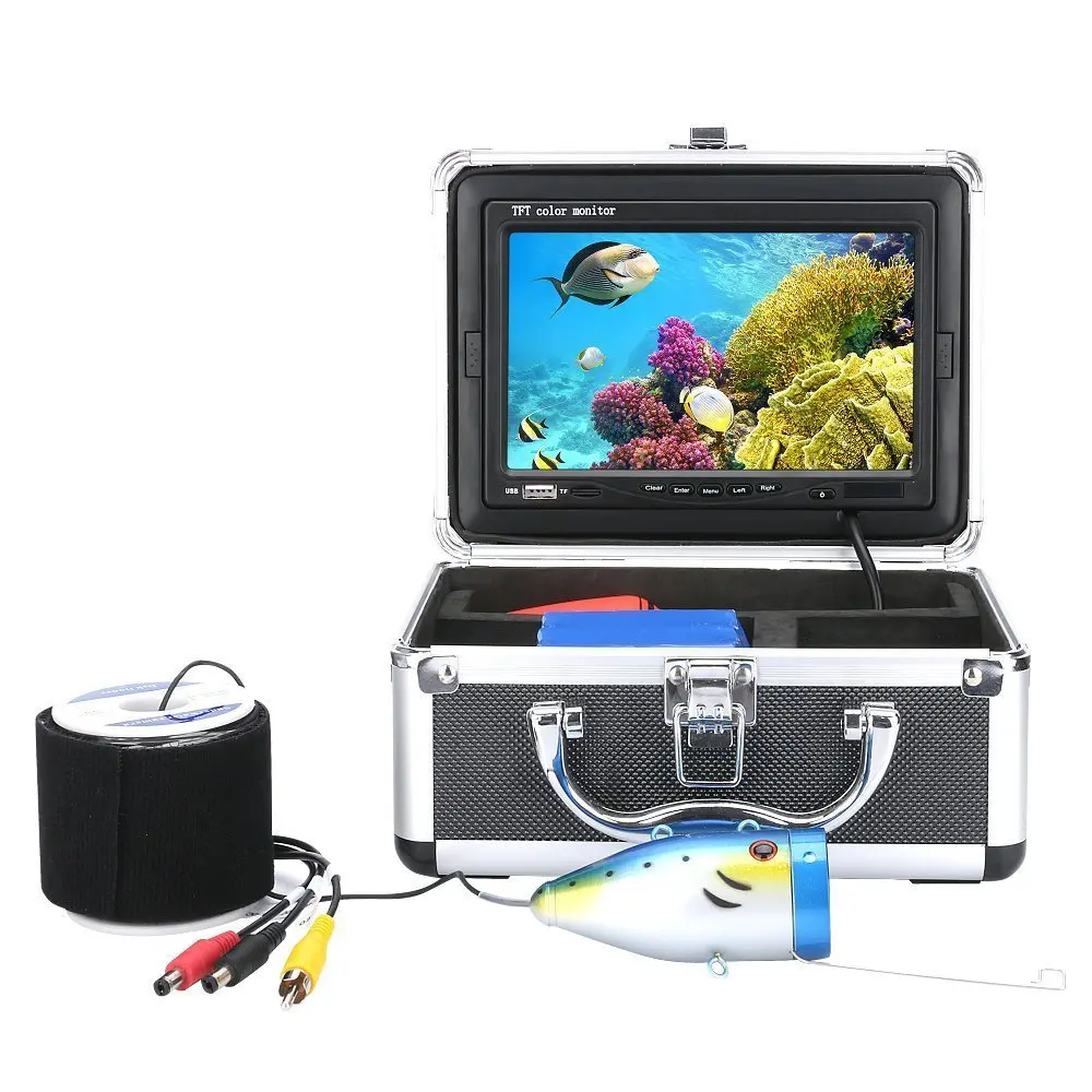 

7inch TFT LCD Professional Underwater Camera System With DVR Function 15m Cable Waterproof Fishing Camera For River Fishing