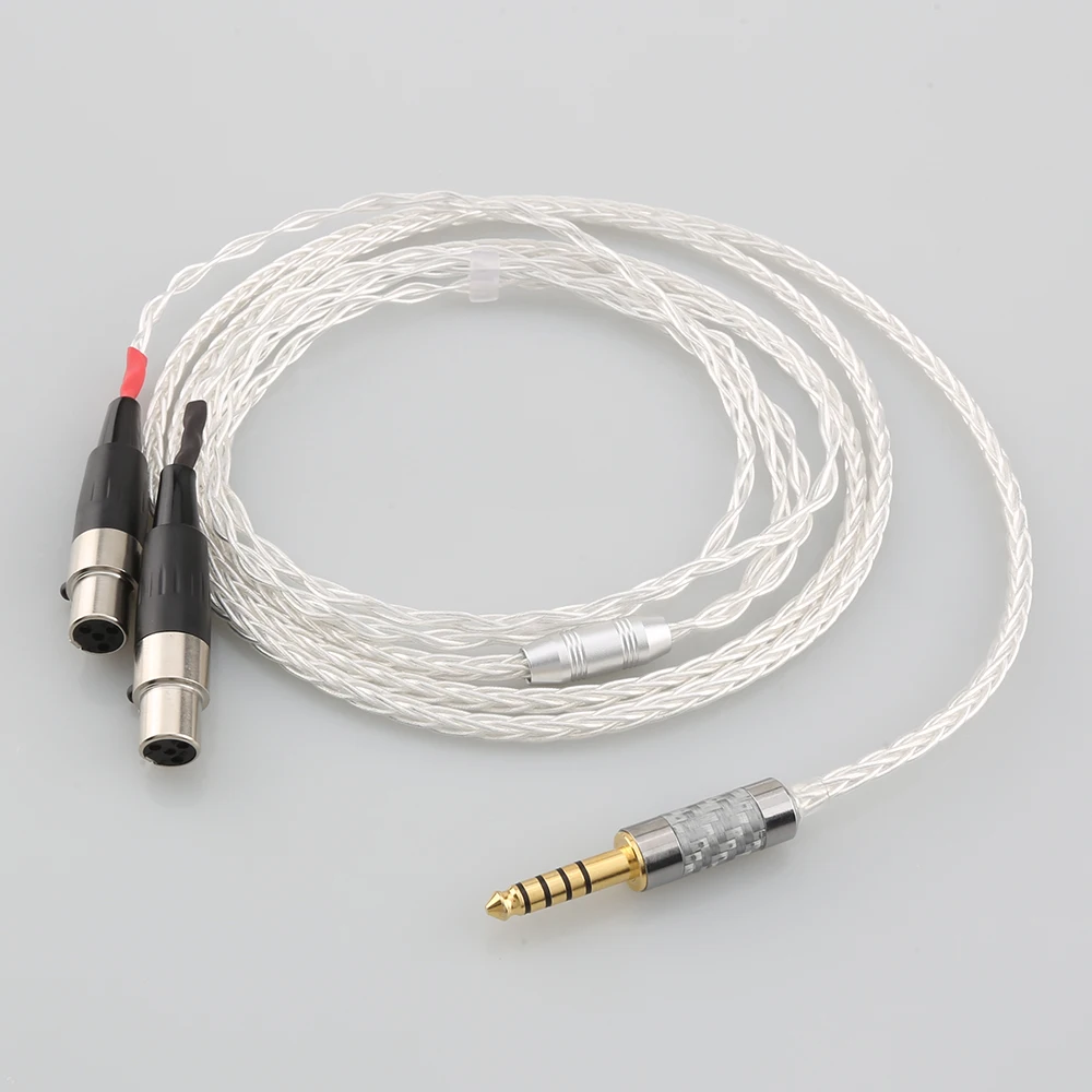HIFI Silver Plated Balanced Headphone Upgrade Cable 2.5/3.5/4.4mm/XLR Compatible with Audeze LCD-3 LCD3 LCD-2 LCD2 LCD-4